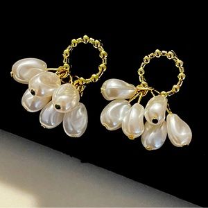 ✨Elegant Baroque Pearl Cluster Earrings Hypoallergenic